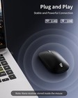 Usb Wireless Mouse 2 4g Silent Slim Cordless Computer Mouse With Metal Scroll   