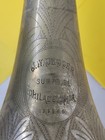 Vintage Antique Jw Pepper Trombone Philadelphia Musical Band Instrument W case 