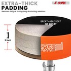 5 Core Drum Throne 5  Padded Stool Adjustable Heavy Duty Music Seat W Velvet Top