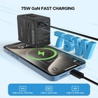75w International Power Adapter Travel Charger Outlet Converter For Eu Uk Aus