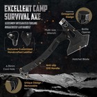 Tactical Axe Camping Survival Hatchet Multifunctional Outdoor Hiking Tools Black