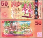 Fiji 50 Dollars  2012 Nd  P-118a  Unc W  Folder-card