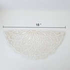 Vintage Cream White Crochet Cotton Doily 18  Round Pineapple Lace Table Topper