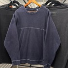 Sick Vintage 2000 s Navy Blue Striped Izod Skater Essential Sweater