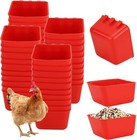 Cage Cups Hanging Feed   Water  16 Pack  Chickens Poultry 1 Pint   16 Fl  Oz 