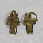 Antique 1914 Victorian Brass Metal Hair Barrettes
