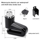 Muqida 2pcs Motorcycle Disc Brake Lock  Anti-theft Waterproof Safety Black 