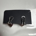 925 Sterling Silver Brown silver Silver Tone Leaf Clip-on Stud Earring