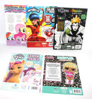 New Coloring   Activity Books Lot X5 Mlp Lol Disney Villains Miraculous Stickers