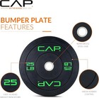 Cap 2-inch Olympic Bumper Plate Weight Set   100-370 Lbs   Multiple Colors   Sto