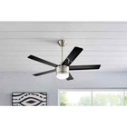 Home Decorators Merwry 48 In  Led Brushed Nickel Ceiling Fan W  Remote Control