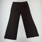 Vintage 70s Mens Rene Jourdan Brown Wool Dress Pants Trousers Disco Mod 32x28