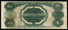 Tombstone Note   1891  10 Large Size Silver Certificate   Very Fine 