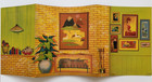 Barbie Knitting Pretty Reproduction Tri-fold Backdrop Barbie House   No Dolls
