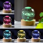 Rgb 3d Galaxy Planet Night Light Led Crystal Ball Lamp Bedside Table Lights Usb