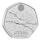 2024 Great Britain X Wing Fighter Star Wars 8g Cn Bu Coin In Display Pack