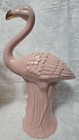 Pair Of Vintage Apropos Home Collection Ceramic Figurine Pink Flamingos 13  Tall