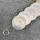 Brazil 2000 Reis Silver Coin Bracelet 1924-1934 World Coins 7 5  Vintage