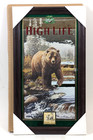 Miller High Life Brown Bear Bar Mirror Wildlife Sign Scott Zoellick Reflective