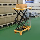 Hydraulic Lift Table Cart 770 Lbs Manual Double Scissor Lift Table 51  W  Wheels