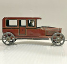 2465 7 - 1900 s Fischer Penny Tin Toy Car W driver - Made In Germany  Excellent 