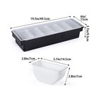 Ice Cooled Condiment Container 6 Compartment Garnish Tray W  Lid Veggie Caddy
