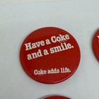Lot Of 4 Rare Vintage Coca-cola Have A Coke And Smile Advertising Buttons Pins