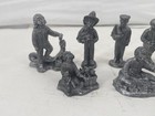 Vintage Michael Ricker Pewter 9 Children Figurines Sculpture Collection