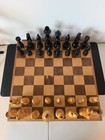 Vintage Wooden Chess Set 6    Tall King 17x17 Board Wooden Casing   Board