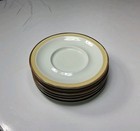 Danish Gold S-395 Saucer Brown Gold Bone Lot Of 5