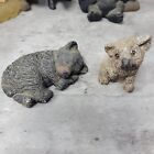 Small Black Bear Figurine Lot Resin Or Stone Set Of 14 Figures Home Decor Panda