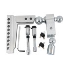 2   Receiver 8  Drop  Rise Adjustable Tow Hitch Dual Ball Mount Trailer 15000lbs