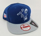 Indianapolis Colts New Era Snapback Hat Nfl Throwback Logo Blue Gray 9fifty New 