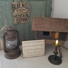 Perfect Display Vintage Primitive Colonial Style Alphabet Old Script School Sign