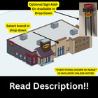 Custom Modern Highway Truck Stop Center Scale Model Structure Building Kit  2