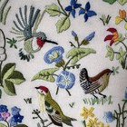 Vtg Erica Wilson Completed Crewel Embroidery Framed Art Birds   Wildflowers 15   