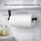 Paper Towel Holder Wall Mount Sus304 Stainless Steel Under Cabinet Black