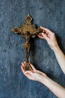 Wall Wood Art Jesus Crucifix Handmade Personalized Christian Gift Home Decor