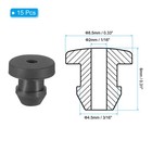 3 16 Inch Dh Rubber Grommets  15pcs Top Hat Grommet For Wiring Hole Plugs  Black