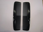 2 Pocket Hair Combs - 5  Inch- Black Flex Rubber Unbreakable - Usa Seller  - New
