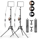 2 Packs Video Light Kit  Led Studio Light  2700-6500k Dimmable Photography