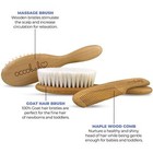 Wooden Baby Hairbrush Set For Newborns   Toddlers - Baby Comb For Cradle Cap    