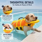 Cute Shark Dog Life Jacket Yellow  Adjustable Float Vest W handle For All Sizes 