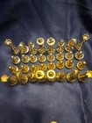 Real Brass Metal Staunton Bridled Knight Chess Men Set Gold   Chrome - No Board