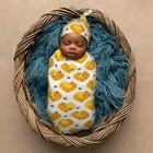 Muishi Bee And Love Heart Newborn Swaddle Blankets Hat Sets Soft Baby Receivi   