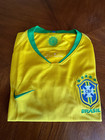 Nike 2018 Men   s Brazil Soccer Short Sleeve Dri-fit Cbf Football Jersey Size L