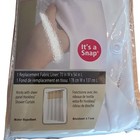 Hookless White Replacement Fabric Liner For Shower Curtain Snap On 70    X 54 New