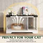 Farmhouse Cat Litter Box Furniture Enclosure With Cat Teaser Coffee Table Black
