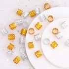 200pcs Dreadlock Hair Braid Rings Clips Metal Cuffs For Braiding Hair Extensions