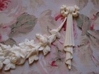Shabby   Chic Bow ribbon Drops Rose Swag Set Furniture Applique Architectural 